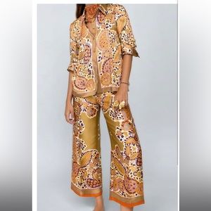 Zara 2 piece silk set